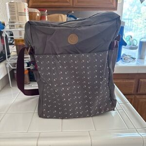 Vintage Gray Patterned Shoulder Bag